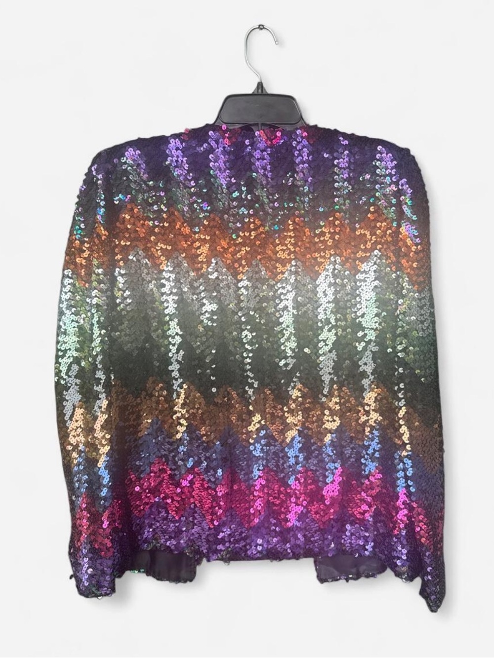 Multicolor Sequin Open Front Jacket by - Picture 2 of 3